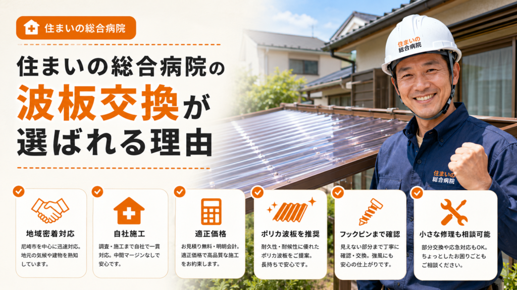 波板交換を尼崎市でする人が住まいの総合病院を選ぶ理由